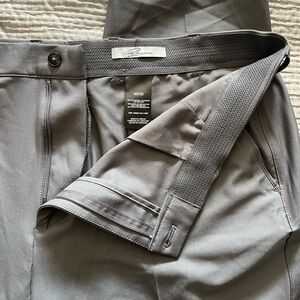 Greg Norman Men's Flat Front Stretch Tech Golf Pants, gray, size 40w x 32l